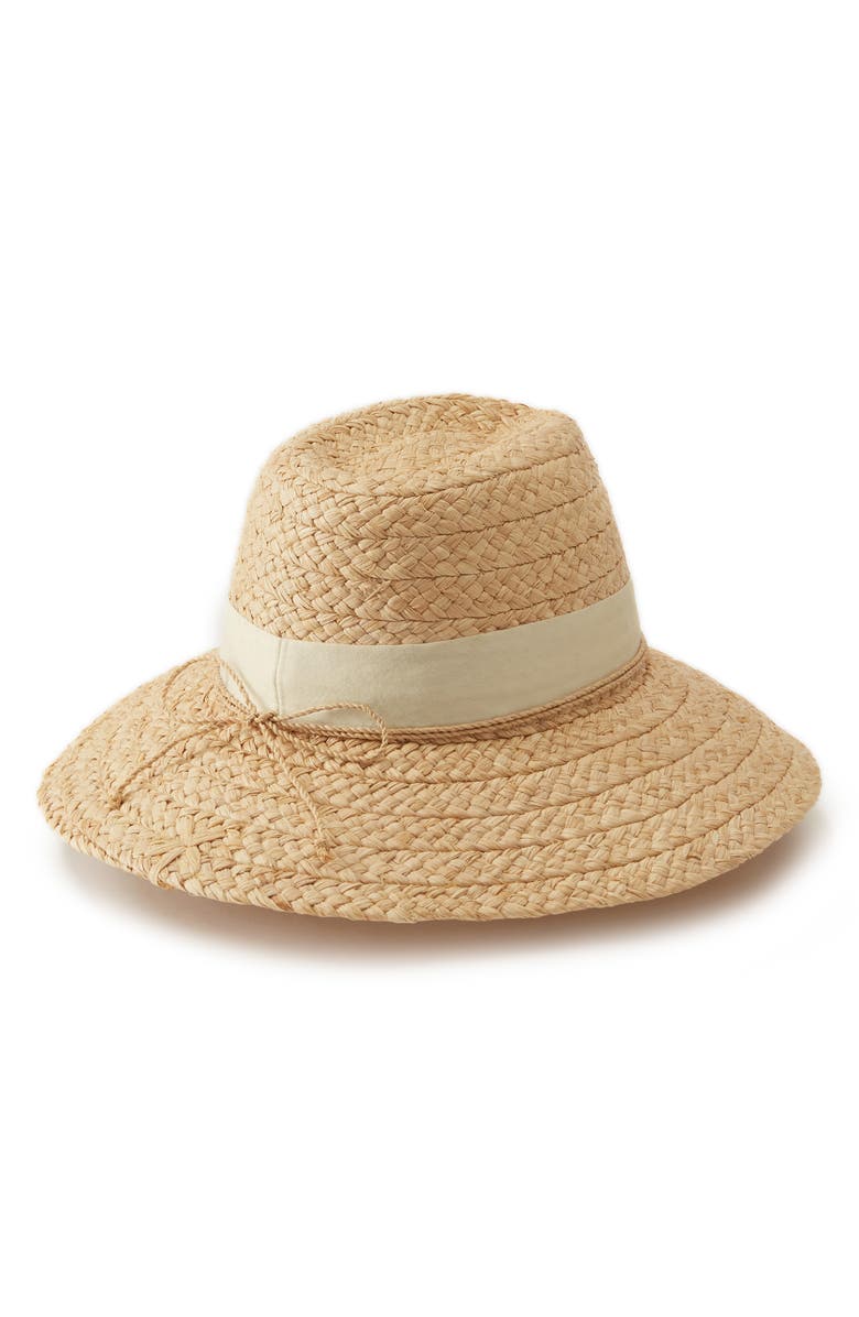 Helen Kaminski Leoni Raffia Straw Sun Hat, Alternate, color, Natural/ Creme