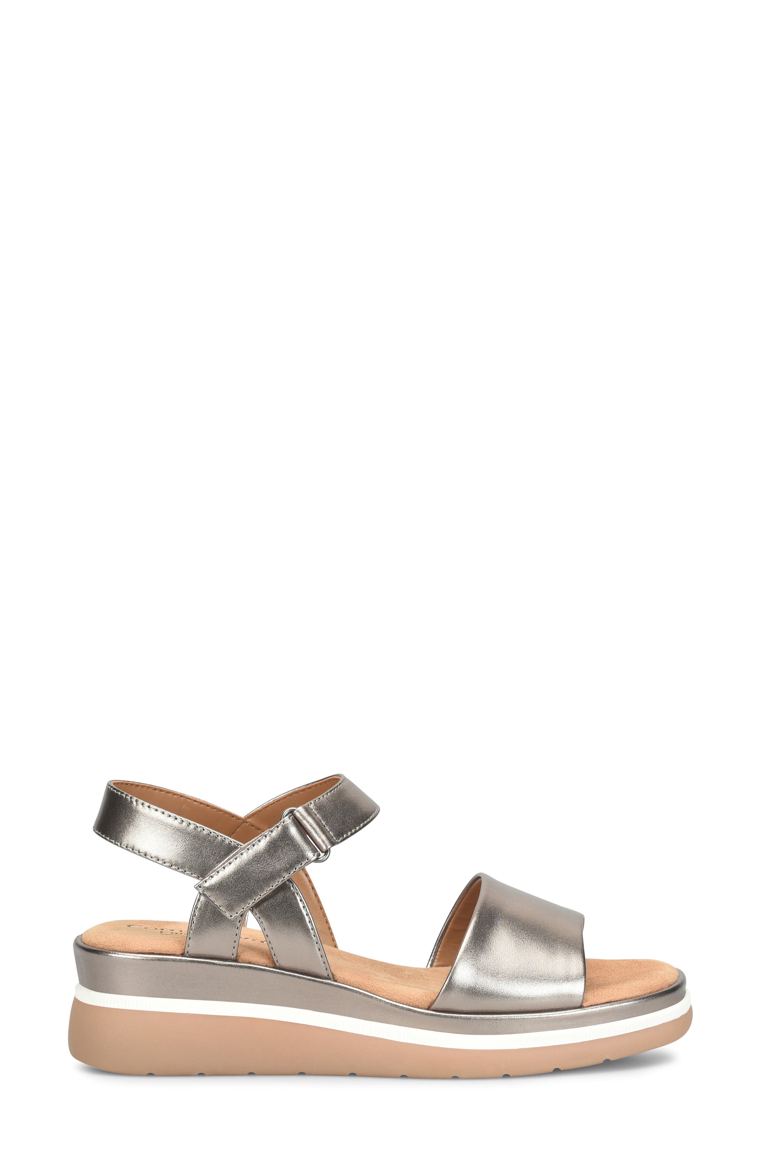 Ash Ankle Strap Platform Wedge Sandal, Alternate, color, ANTHRACITE