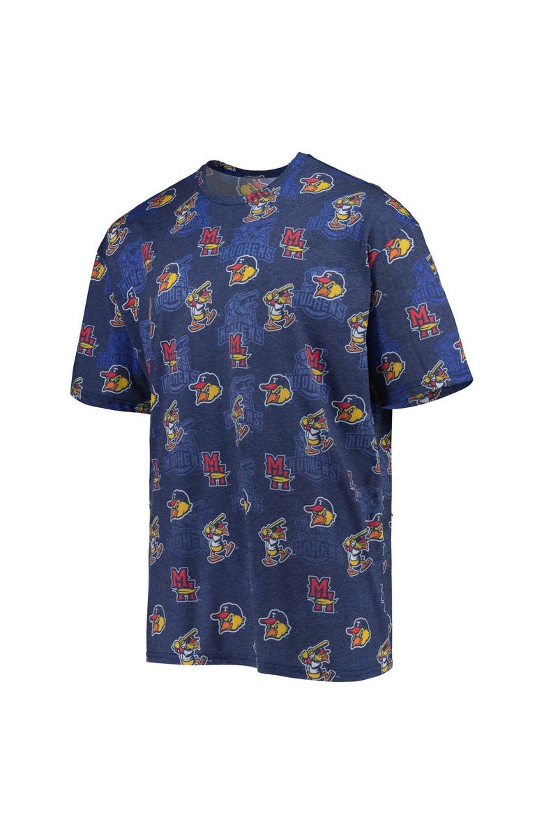 BOXERCRAFT Men's Royal Toledo Mud Hens Allover Print Crafted T-Shirt, Alternate, color, Royal