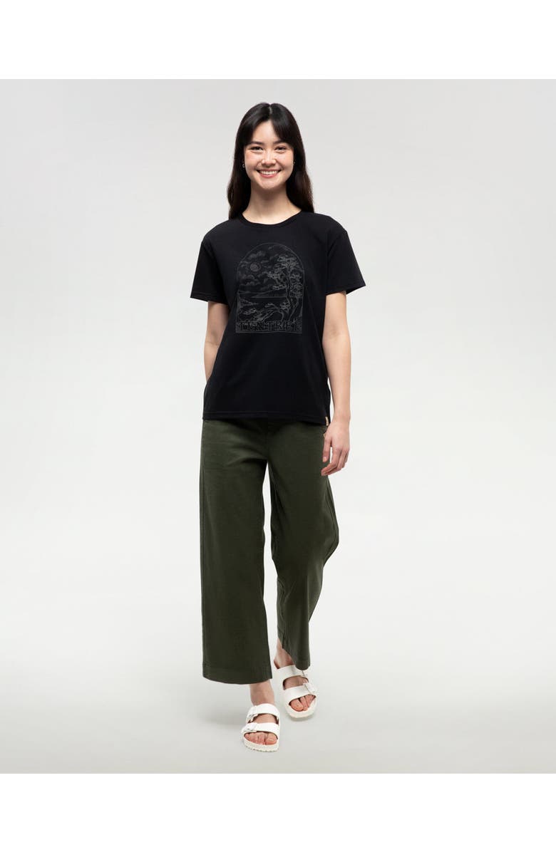 tentree Clifftop T-Shirt, Alternate, color, Meteorite Black/Agave Green