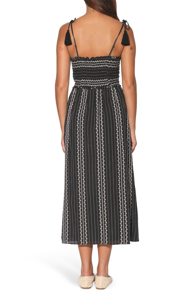 Walter Baker Carrie Tie Strap Embroidered Cotton Sundress, Alternate, color, Bonita Embroidery