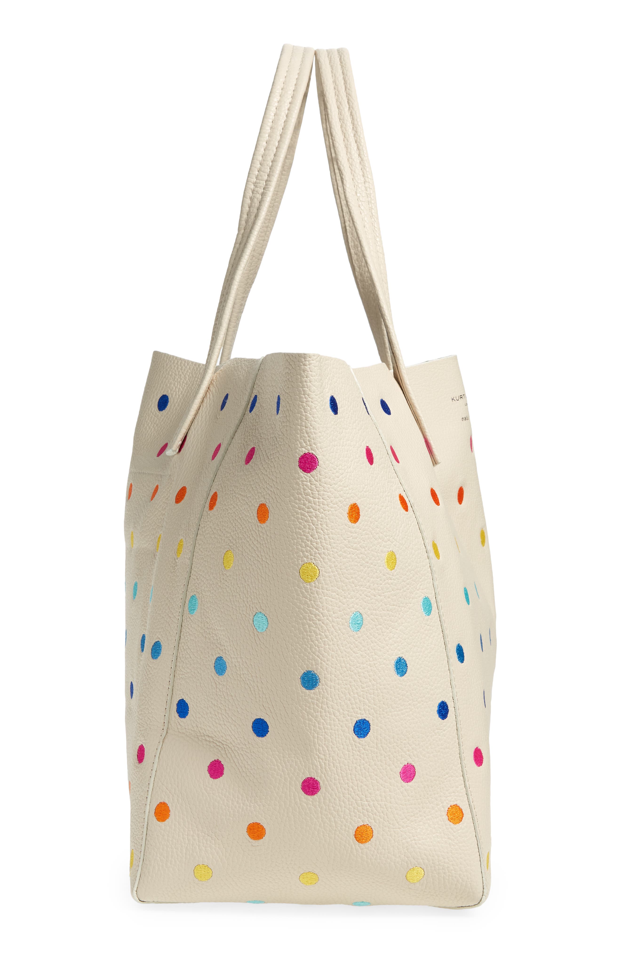 Kurt Geiger London Violet Polka Dot Leather Tote, Alternate, color, 