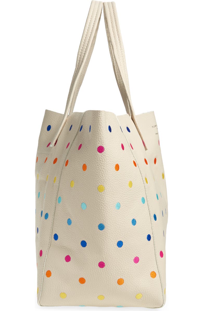 Kurt Geiger London Violet Polka Dot Leather Tote, Alternate, color,