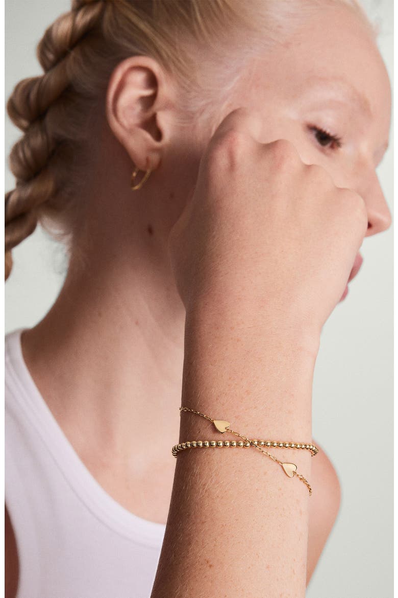 Heart Station Bracelet, Alternate, color, 18K Gold Vermeil