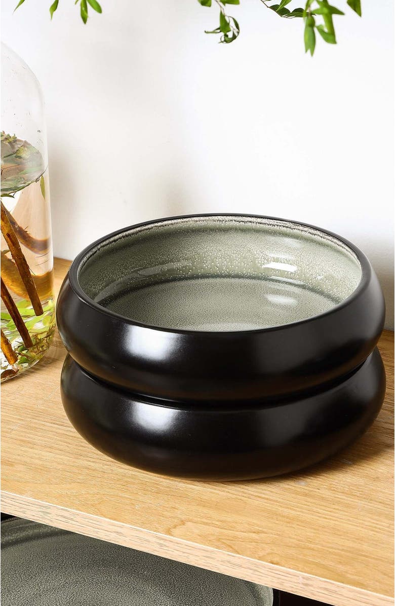 Stone Lain Lagoon Stoneware 24-Piece Dinnerware Set, Alternate, color, Green