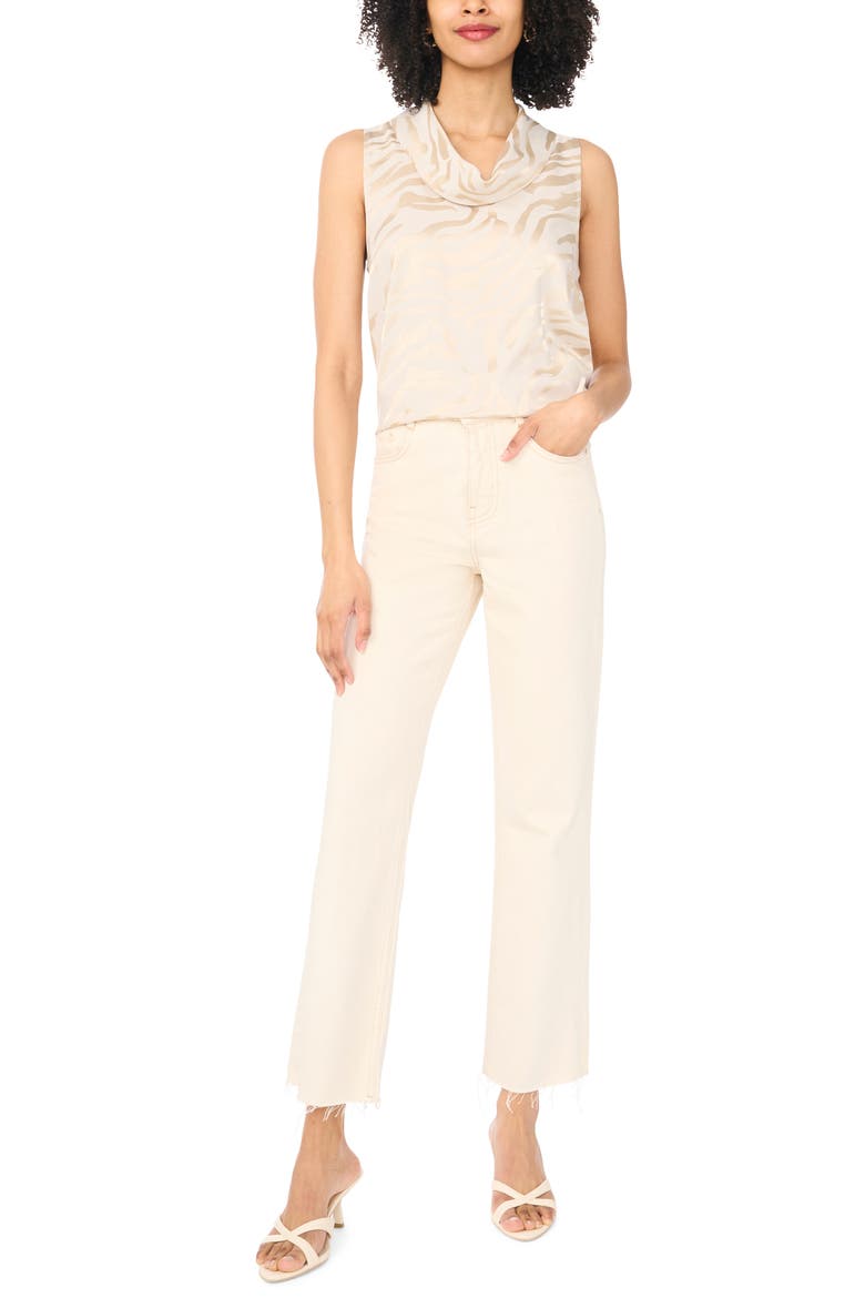 Sleeveless Cowl Neck Top, Alternate, color, BIRCH