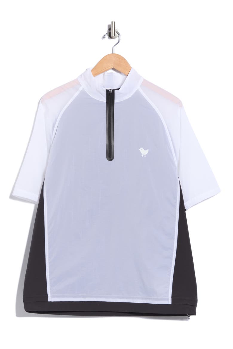 Birdie Performance Half Zip Wind Shirt, Main, color, WHITE