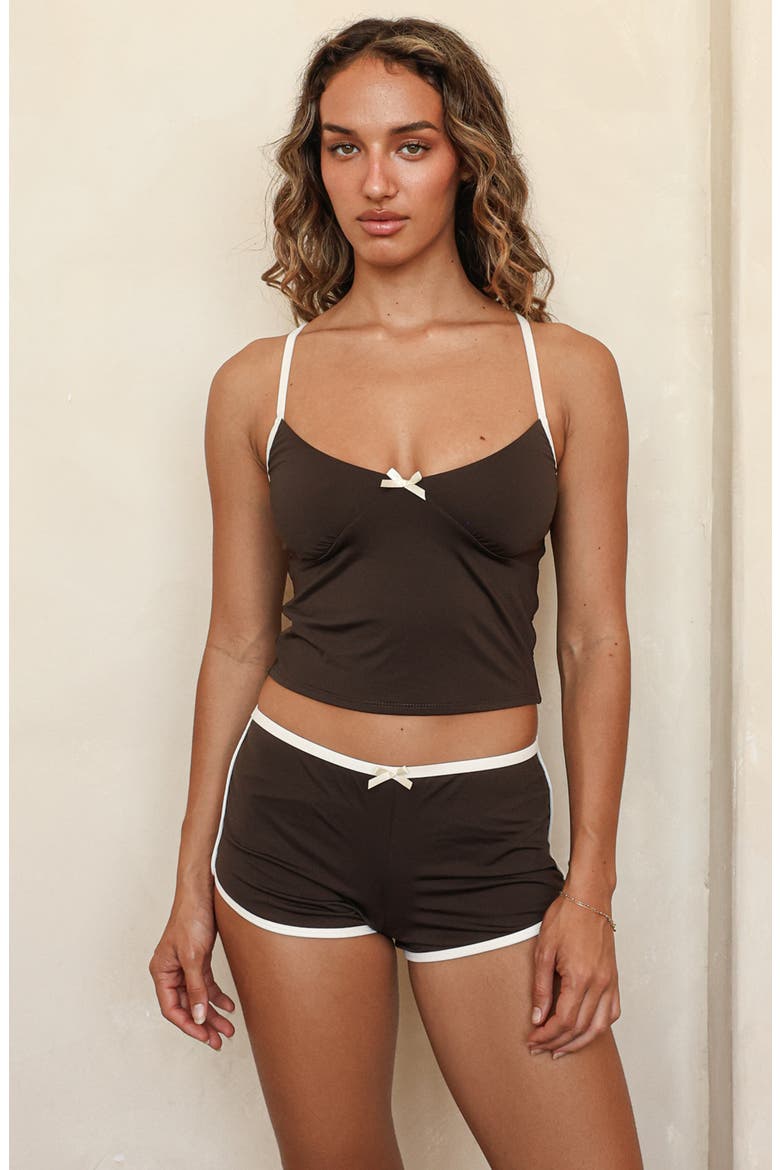 Tidepool Tankini Top, Alternate, color, Turkish Coffee