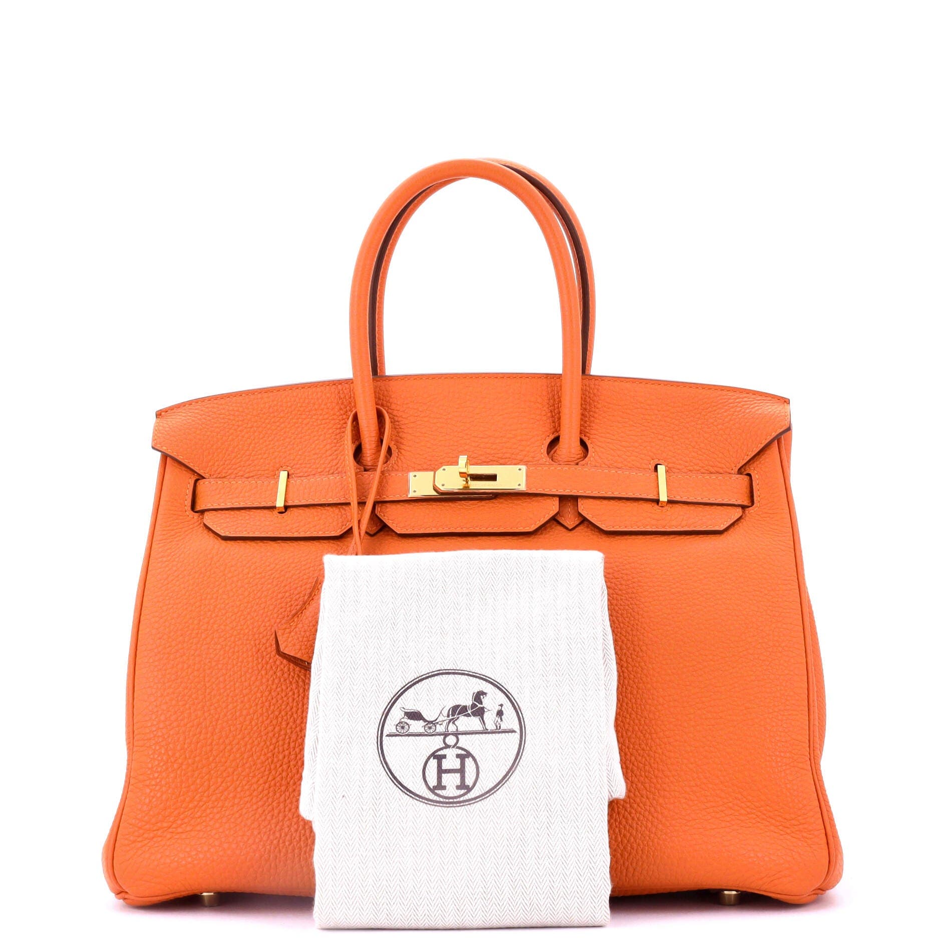 Pre-Owned Hermes Birkin Handbag Orange Togo with Gold Hardware 35, Alternate, color, 
