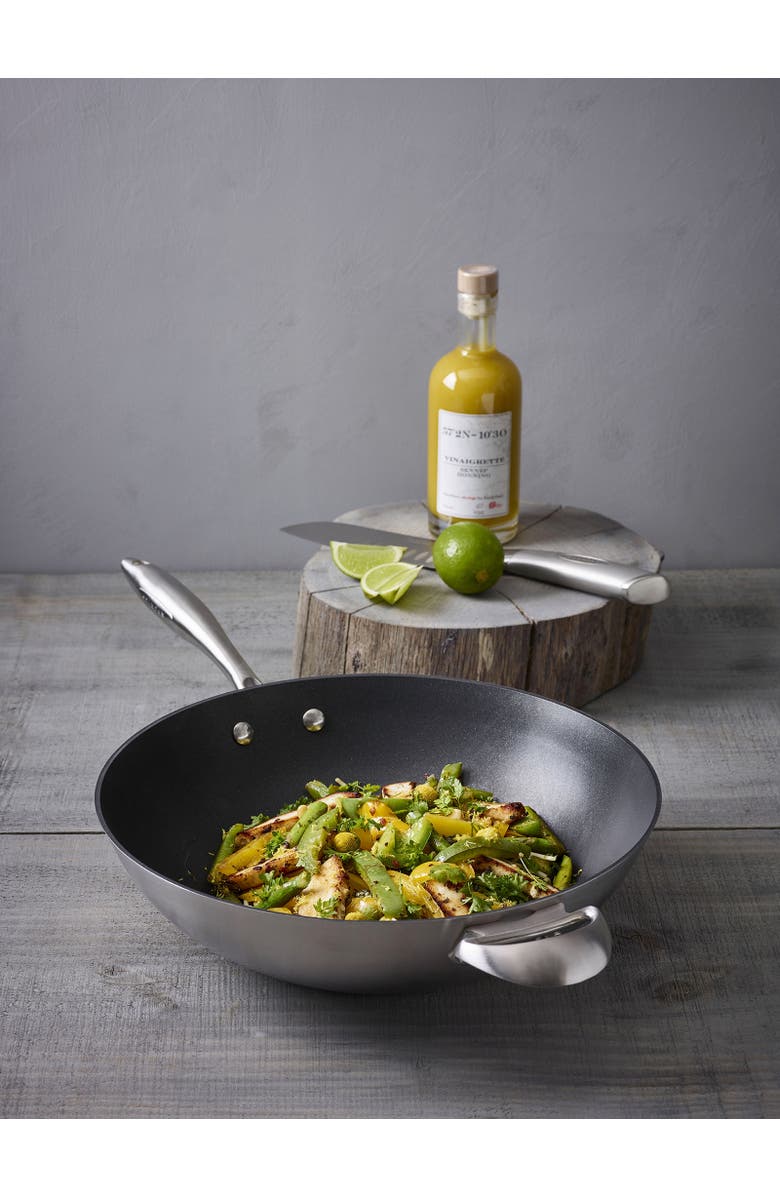 Scanpan CTX 12.75 Inch Nonstick Wok, Stainless Steel, Alternate, color, Silver