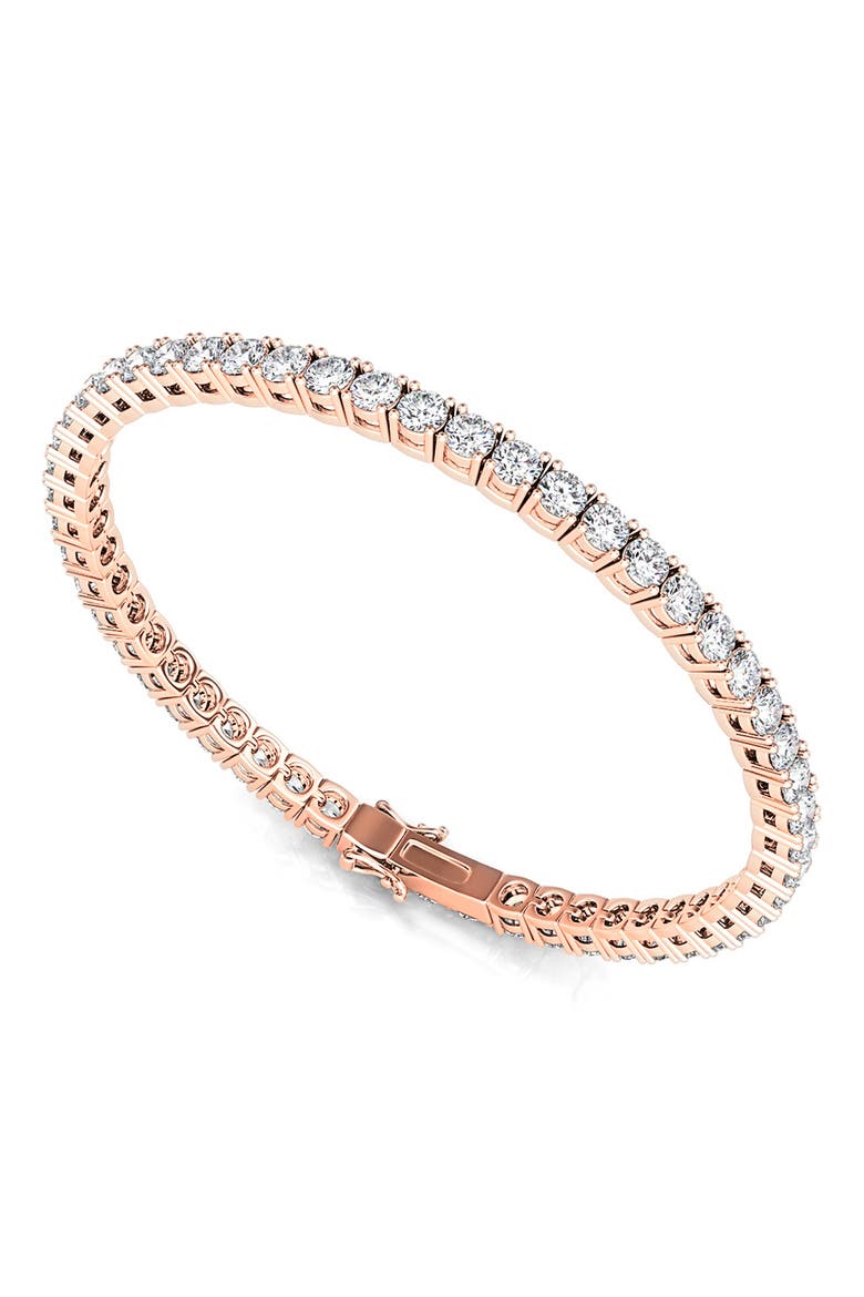 Round Cut Lab Grown Diamond Tennis Bracelet, Alternate, color, 14K ROSE GOLD