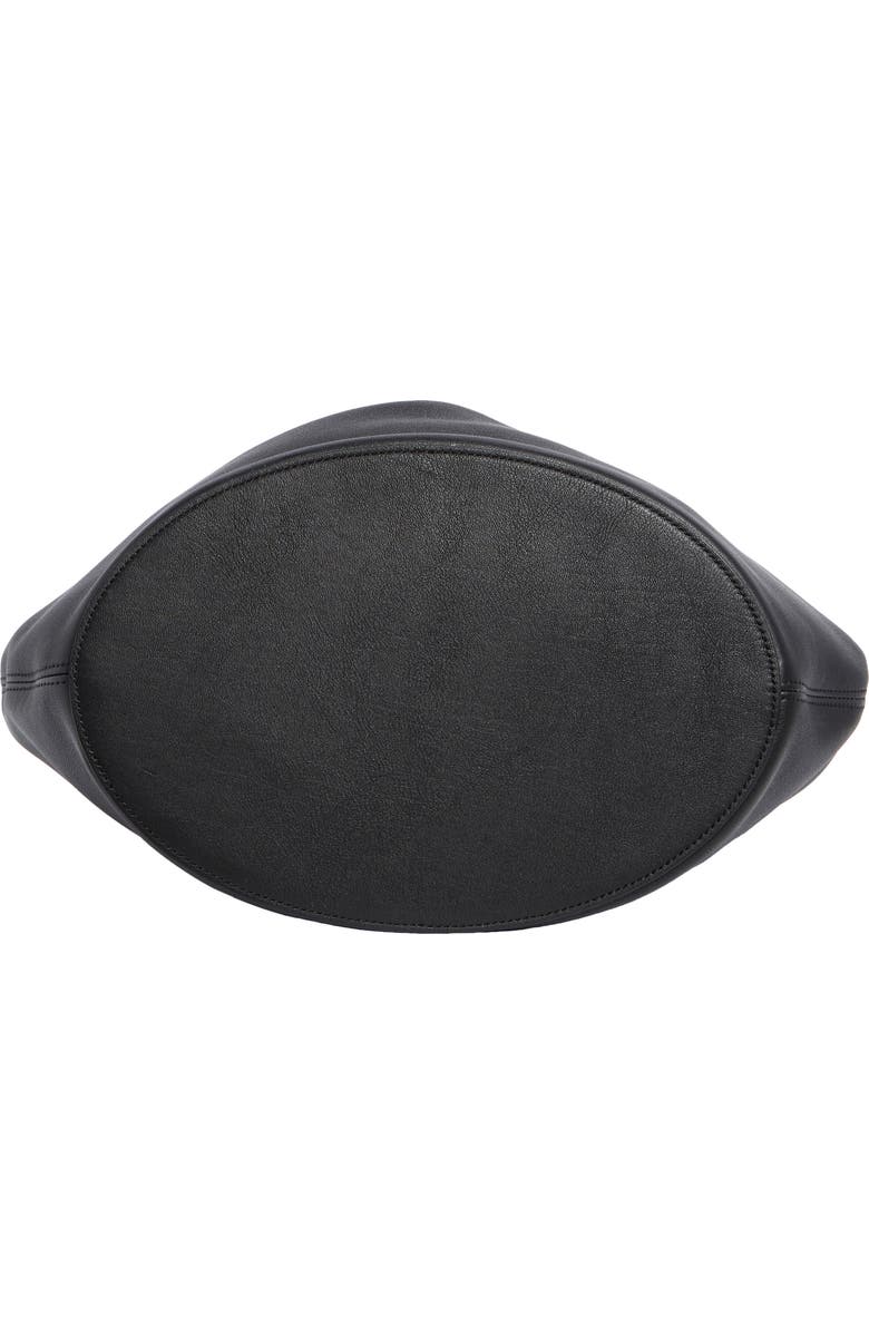 LIFFNER Large Belted Calfskin Bucket Bag, Alternate, color, Black