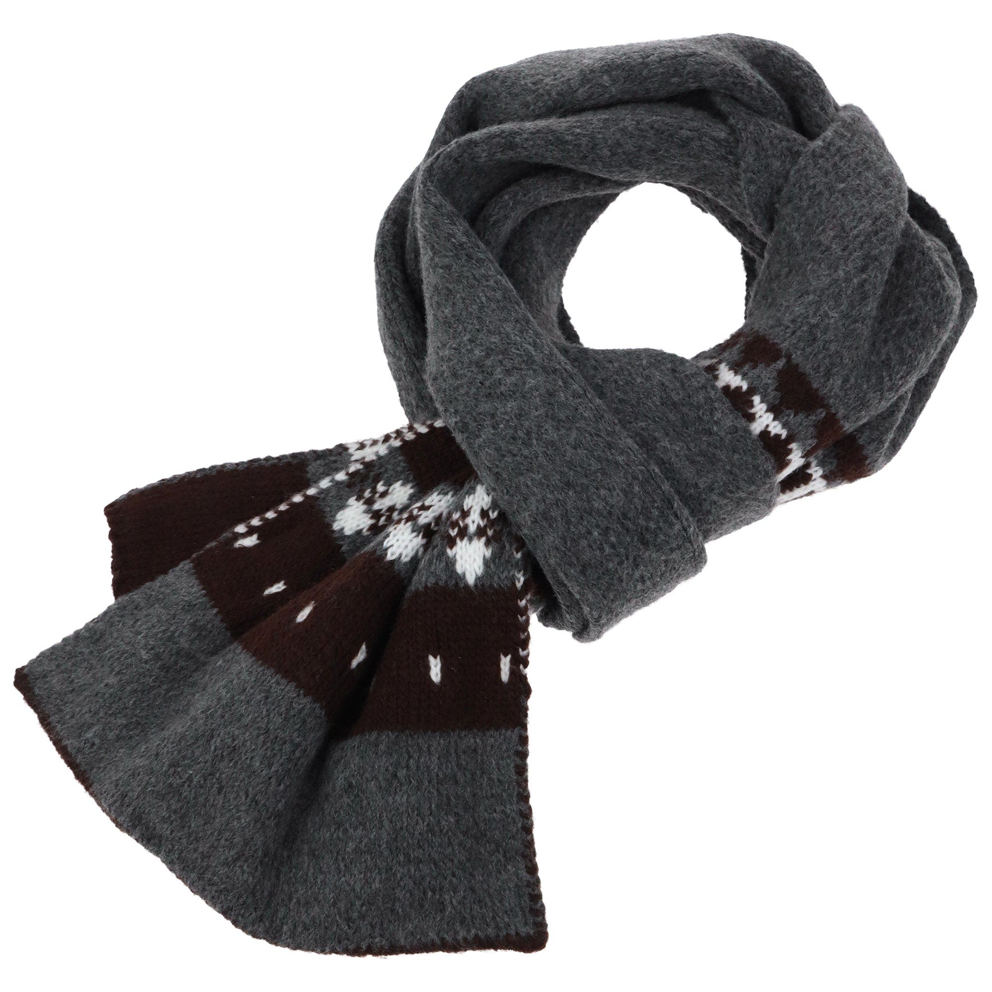 Rebecca Minkoff Heather Knit Ikat Scarf In Grey