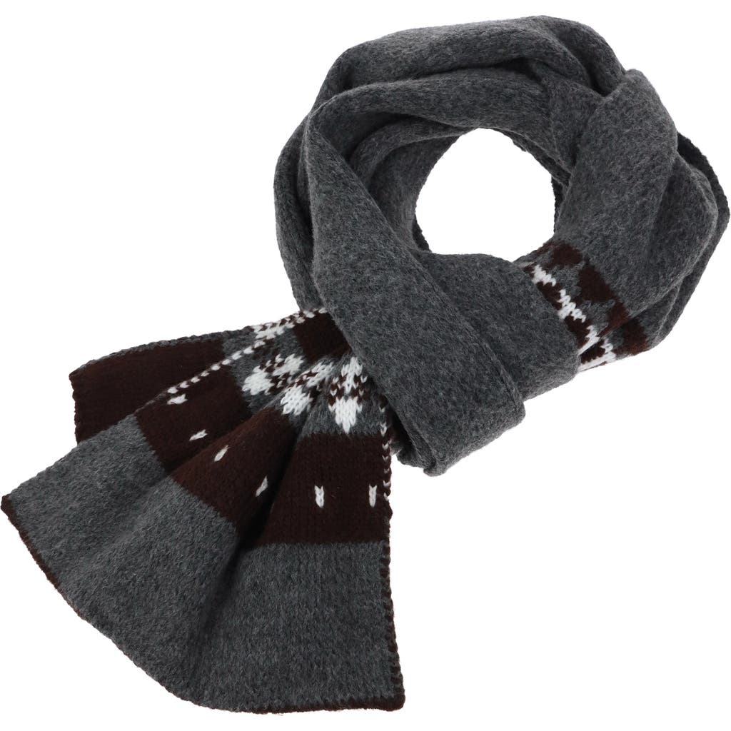 Rebecca Minkoff Heather Knit Ikat Scarf In Grey