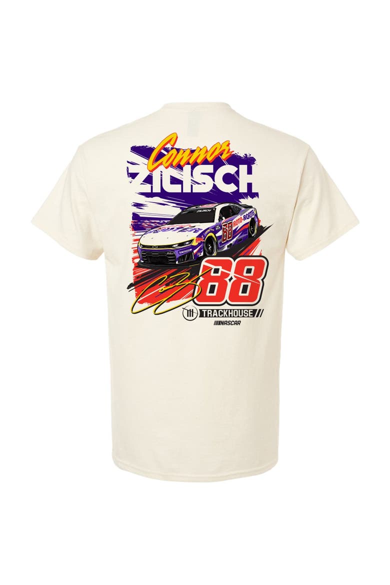Men's Trackhouse Racing Team Collection White Connor Zilisch Roto-Rooter Car T-Shirt, Alternate, color, White