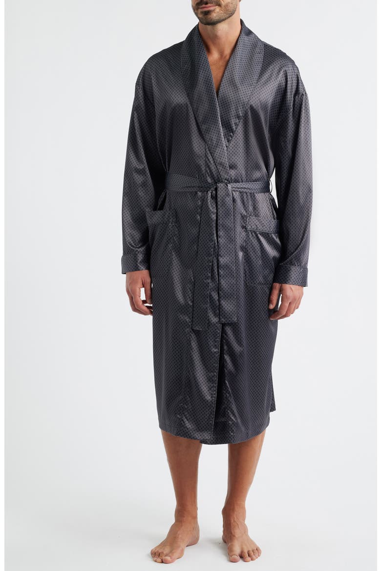 Dreams of Satin Robe, Main, color, BLACK