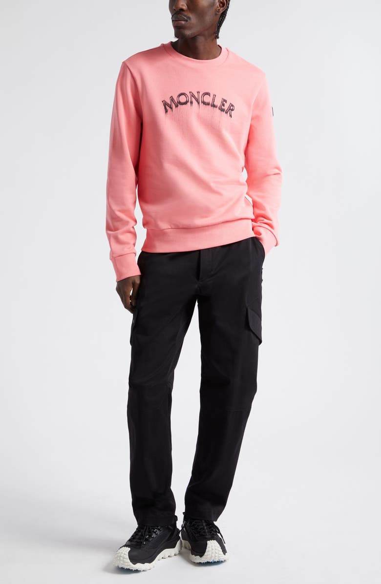 Moncler Cotton French Terry Logo Graphic Sweatshirt, Alternate, color, 