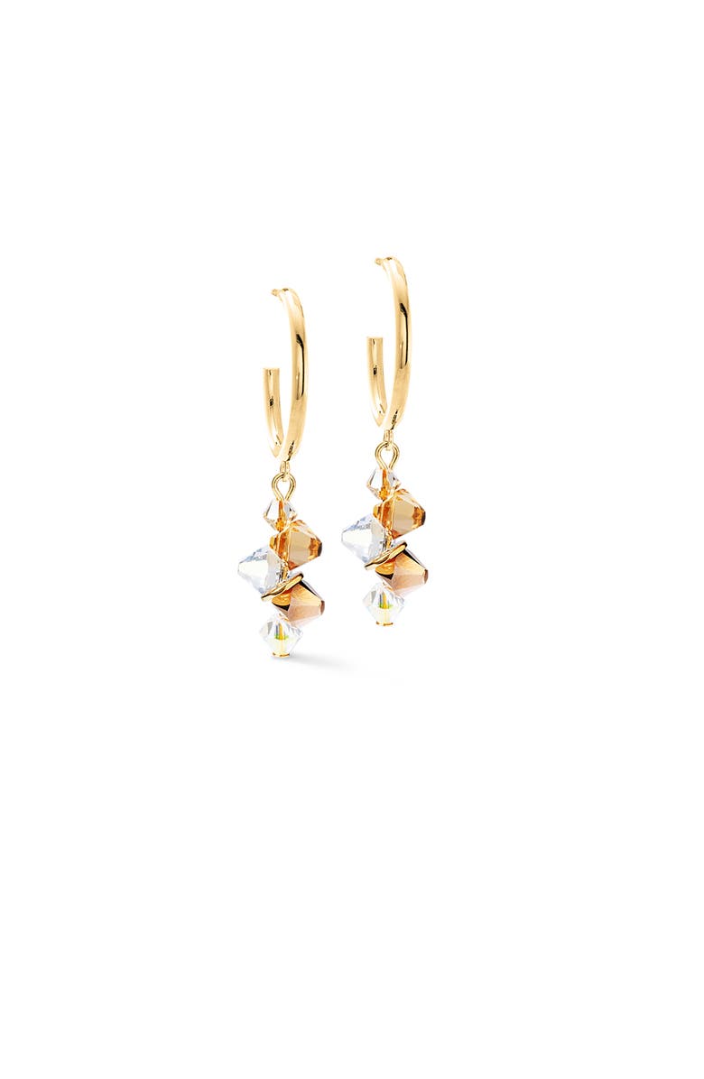 COEUR DE LION Dancing Crystals Gold Earrings, Main, color, Beige