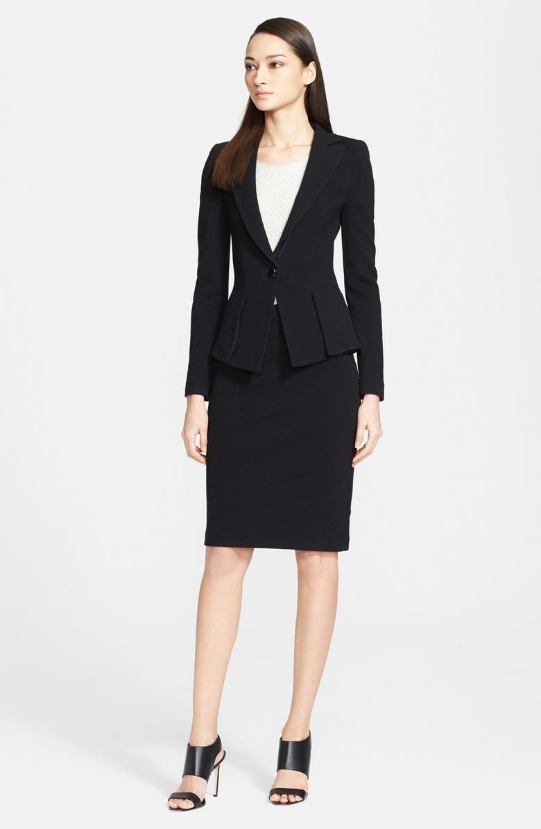 Armani Collezioni Crepe Jersey Jacket, Alternate, color, 