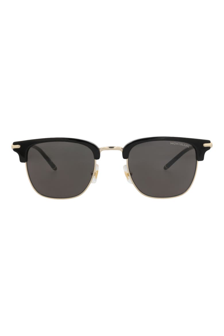 50mm Square Sunglasses, Main, color, BLACK BLACK GREY