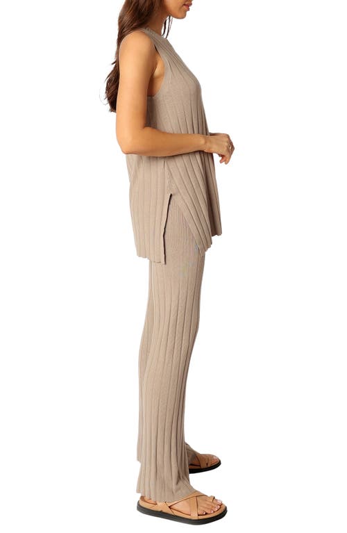 Petal And Pup Petal & Pup Silvie Wide Rib Sweater Tank & Straight Leg Pants Set In Multi