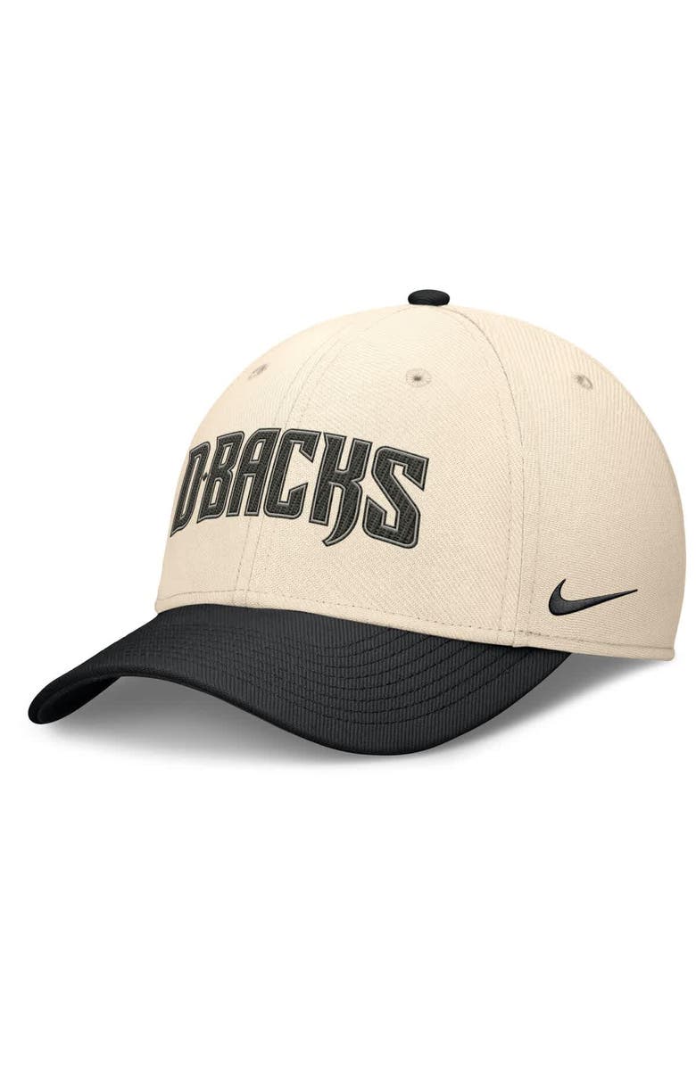 Nike Men's Nike Natural/Black Arizona Diamondbacks Statement Rise Performance Flex Hat, Main, color, Natural