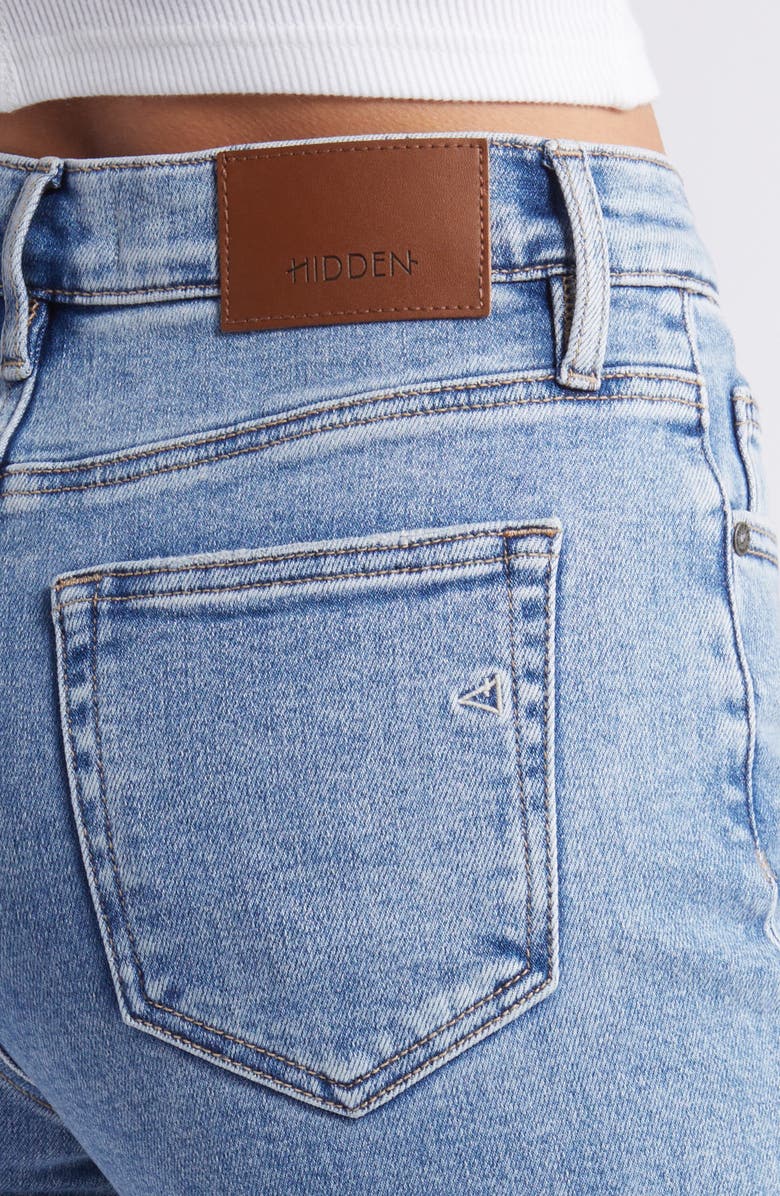 HIDDEN JEANS Frayed Hem Wide Leg Jeans, Alternate, color,