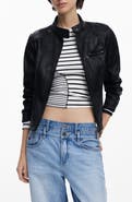 Desigual Faux Leather Moto Jacket