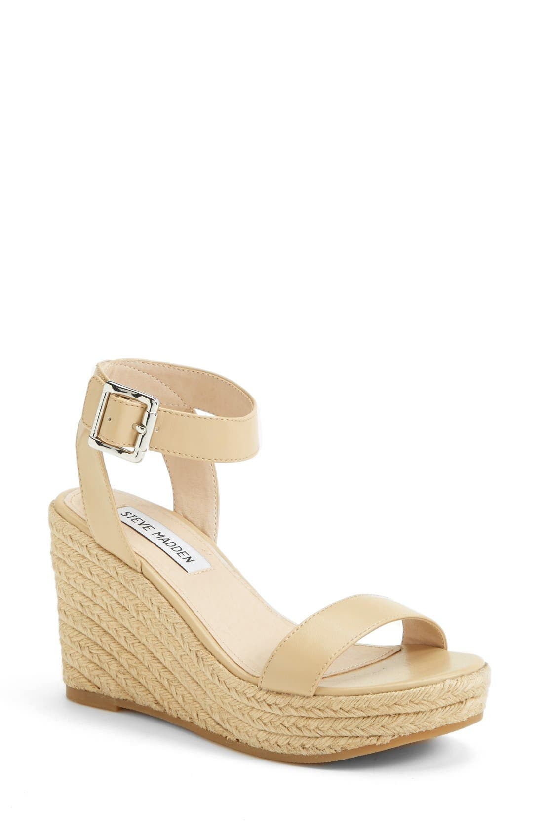 'Seaside' Wedge Sandal, Main, color, NATURAL