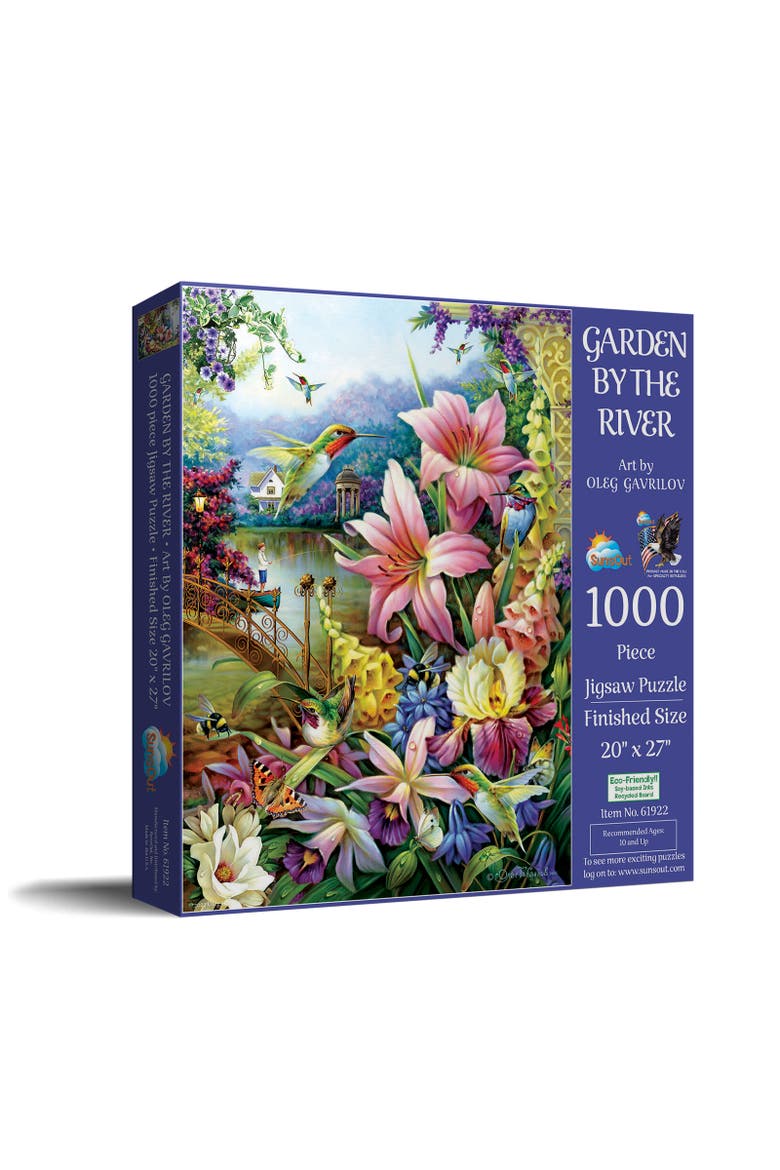Garden by the River 1000 piece Jigsaw Puzzle for Adults, Main, color, Multicolor