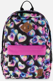 Deux par Deux Hearts Lightweight Spacious Backpack