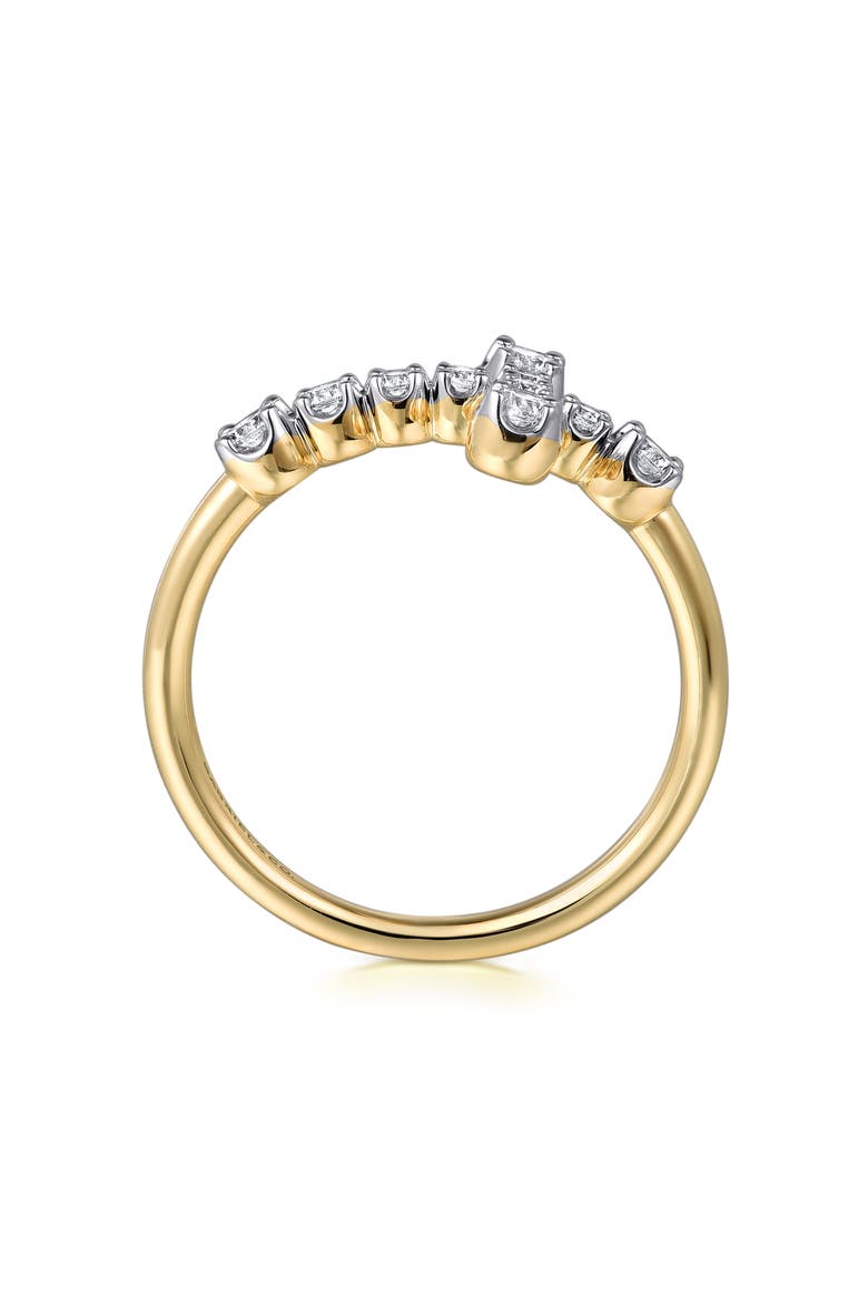 14k Gold Diamond Sideways Cross Ring, Alternate, color, 14K YELLOW GOLD