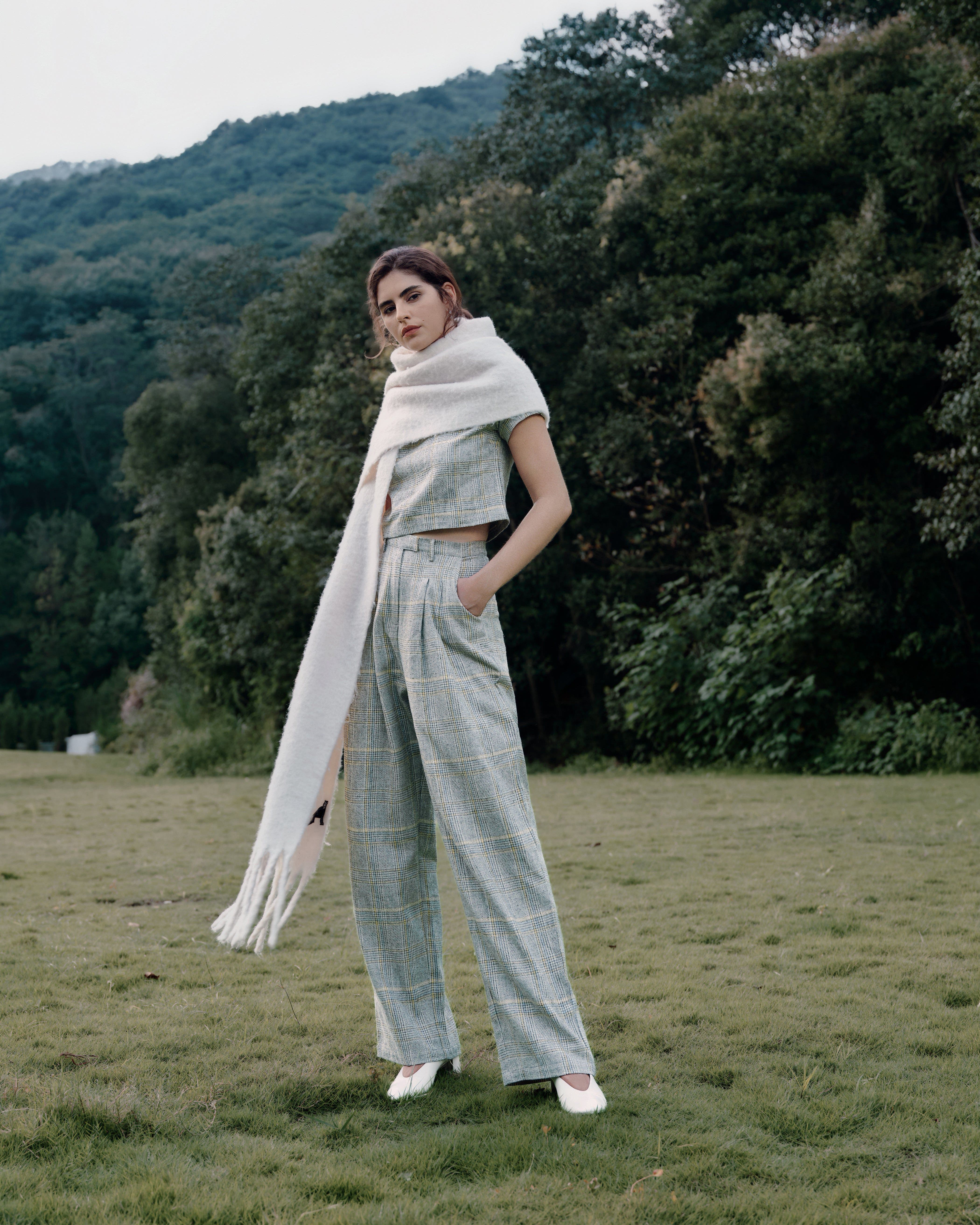 Plaid Theory High Rise Trousers - image 2