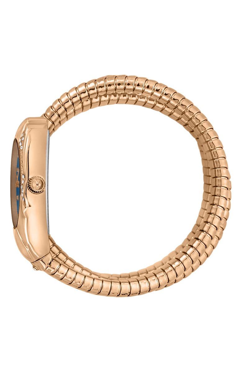 Just Cavalli Snake Wraparound Bracelet Watch, 22mm x 34.5mm, Alternate, color,