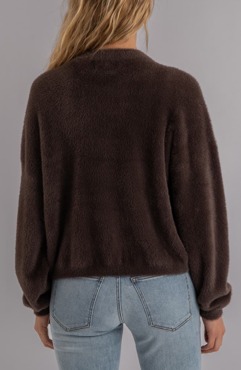 KUT from the Kloth Jana Open Front Cardigan, Alternate, color, Chocolate