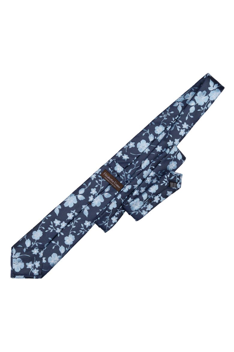 Silvio - Silk Jacquard Tie for Men, Alternate, color, Navy