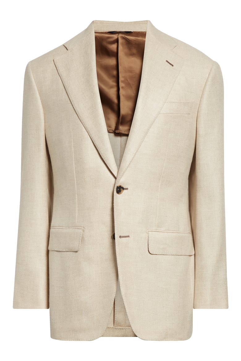 Structured Cashmere Sport Coat, Alternate, color, OAT