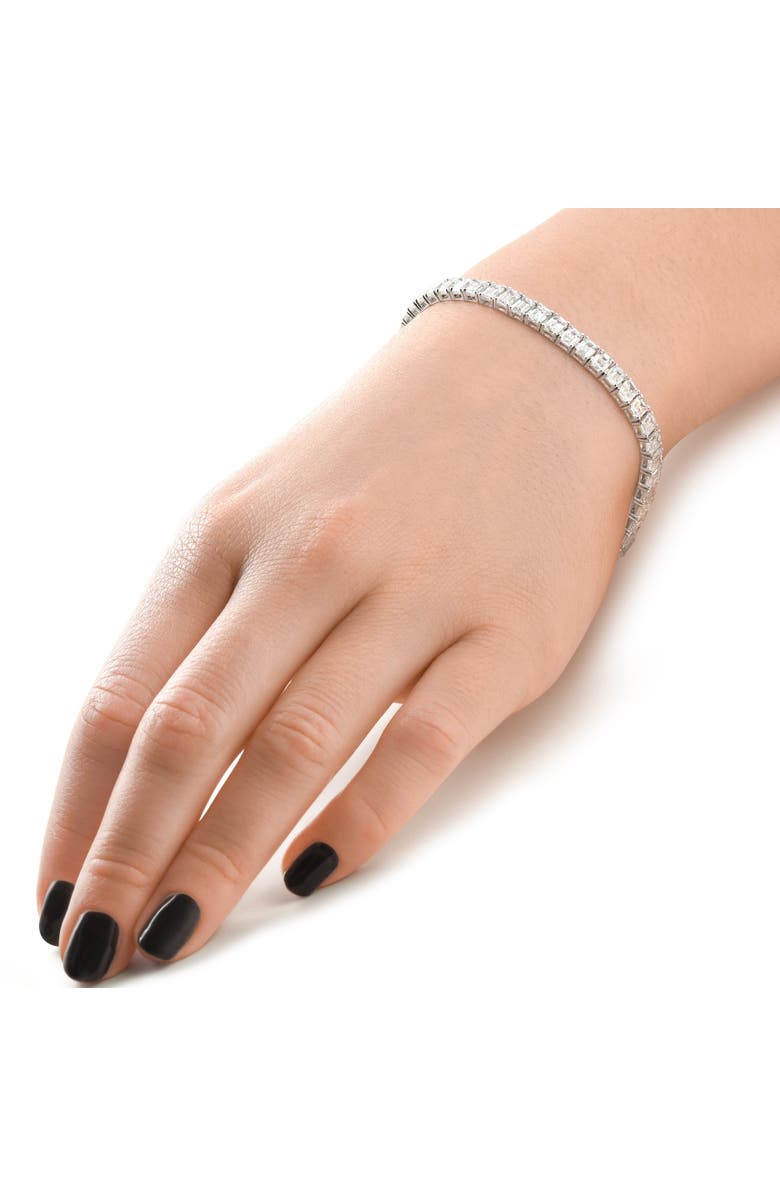 Bliss Diamond 12.25Ct Emerald Cut Diamond Tennis Bracelet 7" 14k Gold Lab Grown, Alternate, color, 14K White Gold