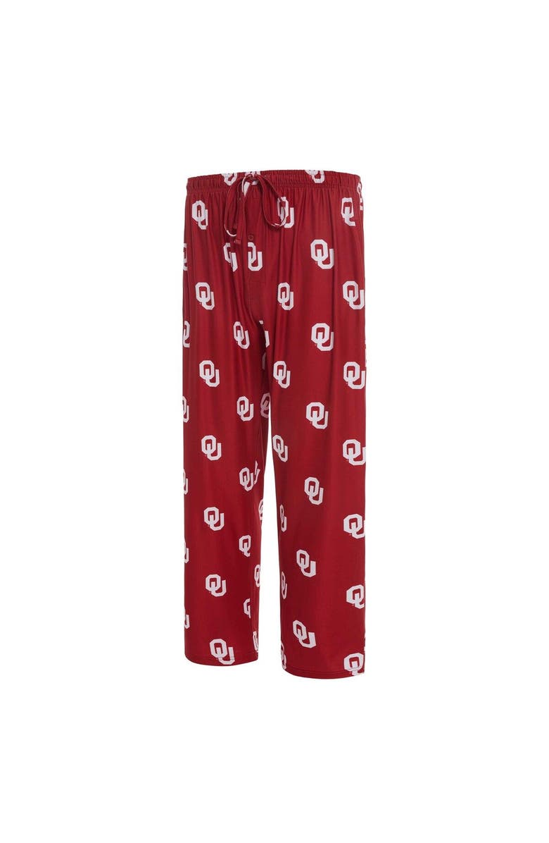 CONCEPTS SPORT Men's Concepts Sport Crimson Oklahoma Sooners Logo Flagship Allover Print Pants, Alternate, color, 