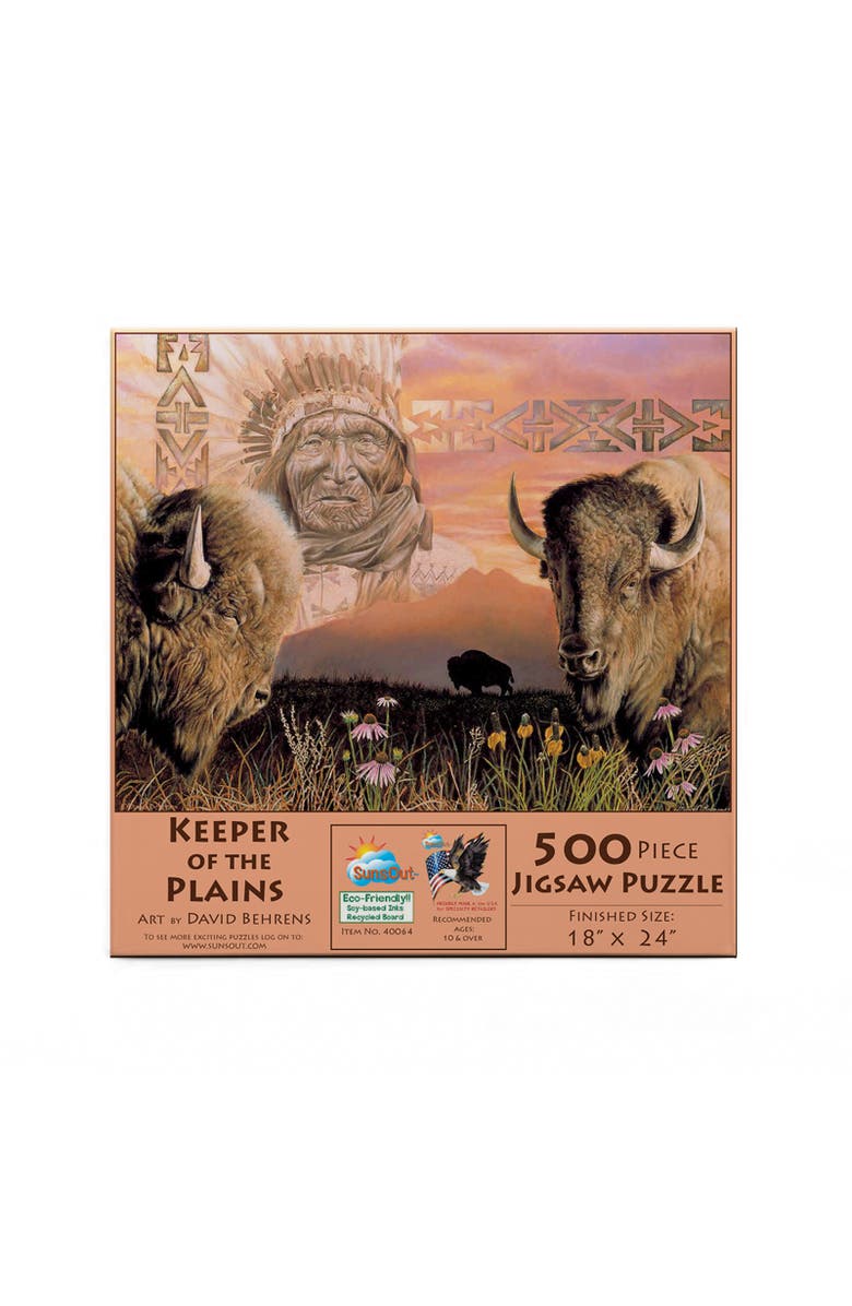 Sunsout Keeper of the Plains 500 piece Jigsaw Puzzle for Adults, Alternate, color, Multicolor
