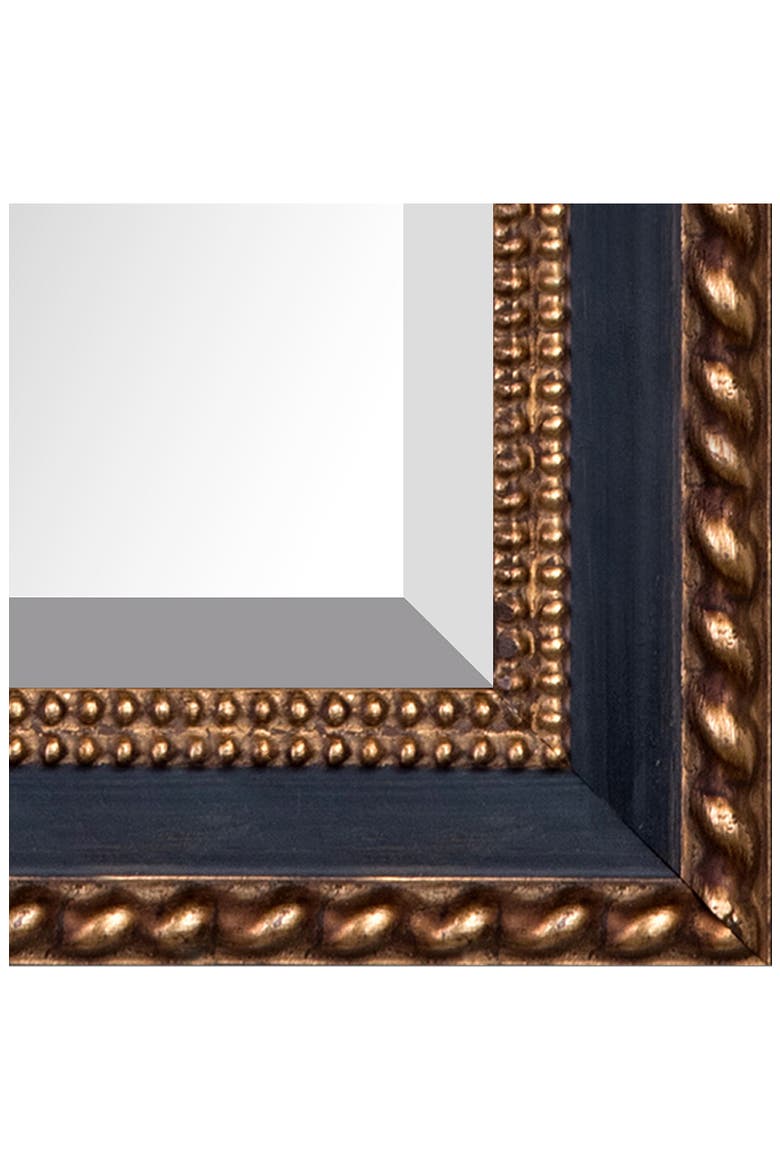 Verona Black and Gold Braid Framed Mirror - 8"x10", Alternate, color, MULTI