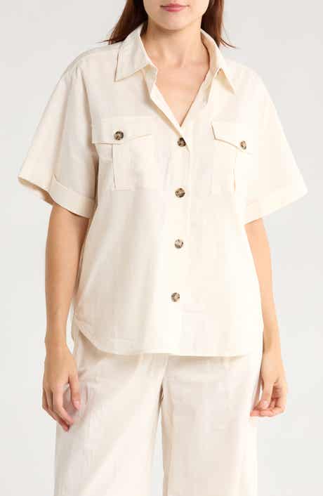 FRAME Utility Pocket Short Sleeve Button-Up Shirt