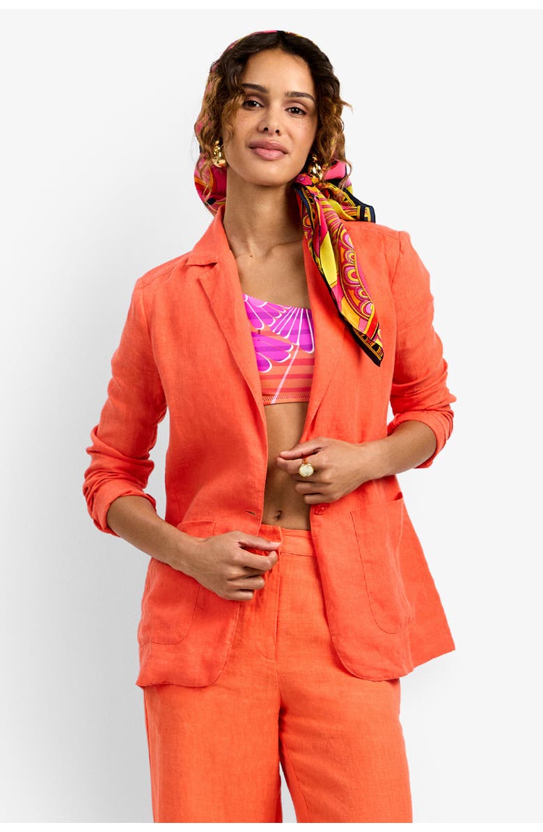 Trina Turk Azurine Blazer, Alternate, color, Beachy Beige
