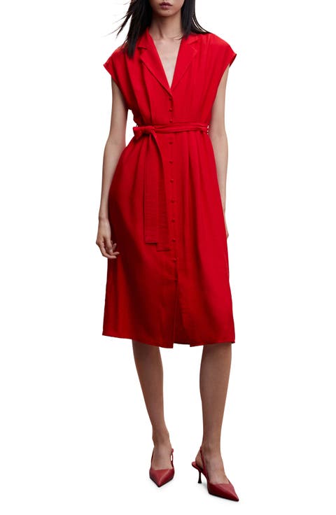 Tie Waist Shirtdress