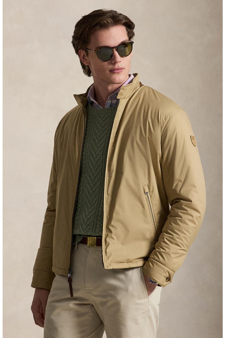 Performance Gabardine Bomber Jacket, Alternate, color, KHAKI