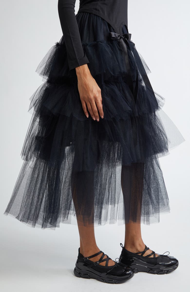 Simone Rocha Tiered Tulle Tutu Midi Skirt, Alternate, color, 