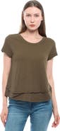 WILT Clothing Short Sleeve Mock Layer Tee
