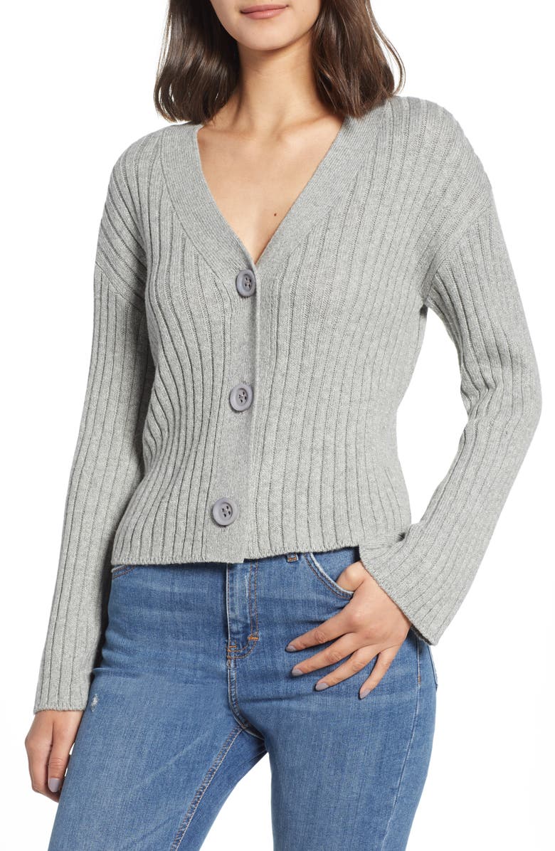 Leith Rib Knit Cardigan, Main, color,