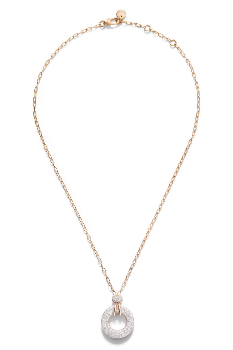 Iconica Diamond Pendant Necklace, Alternate, color, 18K ROSE GOLD