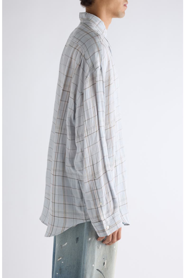 Setar Plaid Button-Up Shirt, Alternate, color, GREY/ PINK